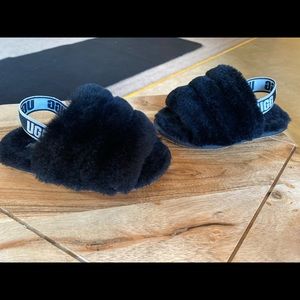 Black UGG slippers